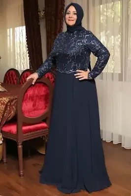 فساتين سواريه محجبات بسيطة للبدينات